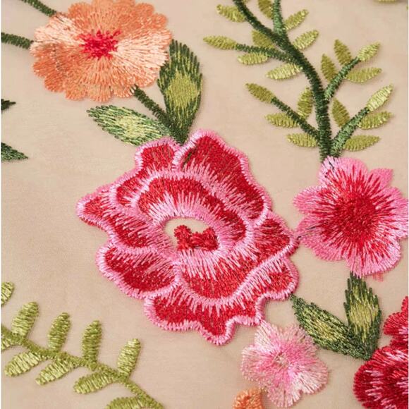 AW BRIDAL SZ 8 M cream Carmelita tulle embroidered floral maxi dress NWT B69 - Picture 3 of 8